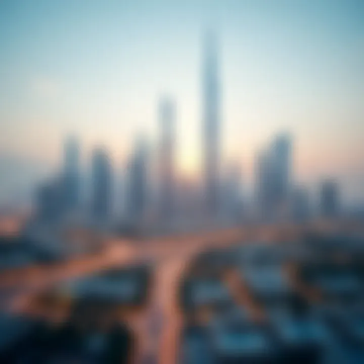 Skyline view of Dubai showcasing modern architecture