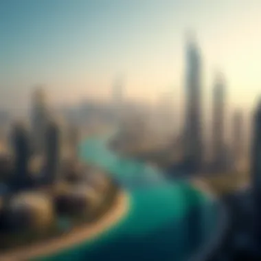 Dubai's Luxurious Skyline Aerial view of Dubai's skyline showcasing luxury properties
