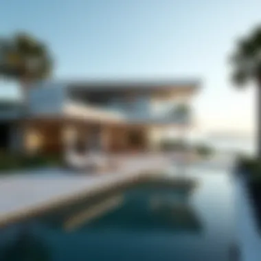Architectural Elegance of Bay Villas Stunning architectural design of a bay villa overlooking the water