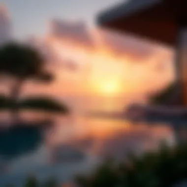 Breathtaking Sunset from Bay Villa Breathtaking sunset view from a bay villa terrace