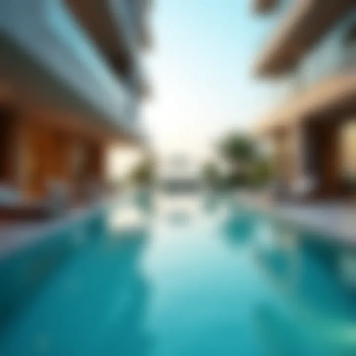 A serene pool area at Bulgari Residence, emphasizing relaxation and luxury