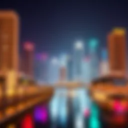 The iconic skyline of Bur Dubai showcasing modern architecture