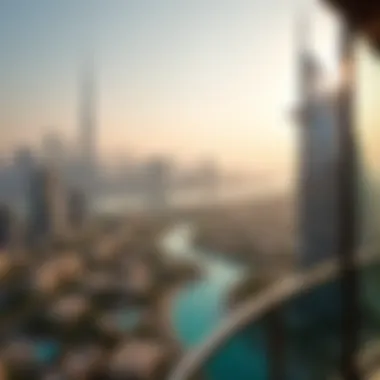 Stunning panoramic view of Dubai skyline from Cedar Emaar residences.