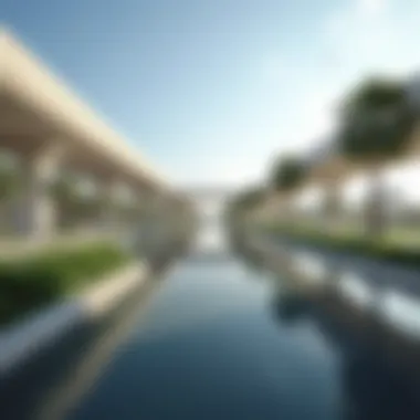 Innovative Infrastructure in Dubai South Conceptual rendering of the innovative infrastructure planned within the Dubai South Masterplan