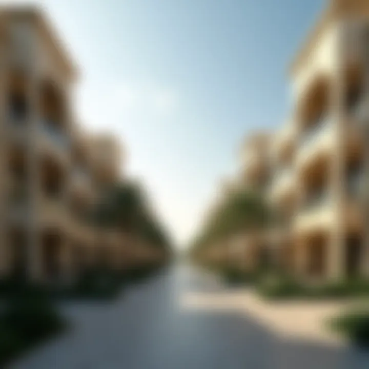 Luxurious apartments demonstrating the architectural elegance in Al Arjan.