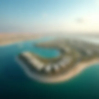 Breathtaking Aerial View of Al Muneera Aerial view of Al Muneera's waterfront and residential areas