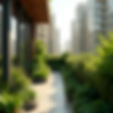 Urban Oasis: Balconies as Green Retreats in Dubai A balcony garden showcasing greenery in an urban setting