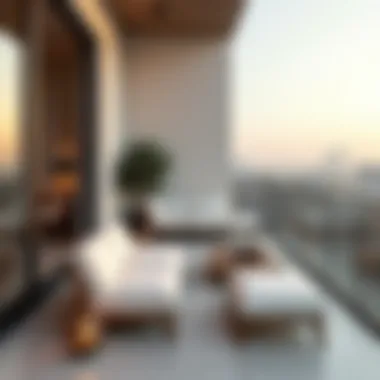 Modern Minimalism: The Future of Balcony Design A modern balcony design featuring minimalist furniture
