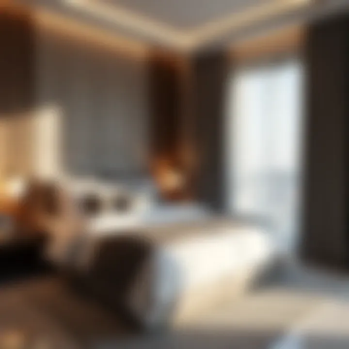 Interior of a stylish bed space accommodation in Baniyas Square