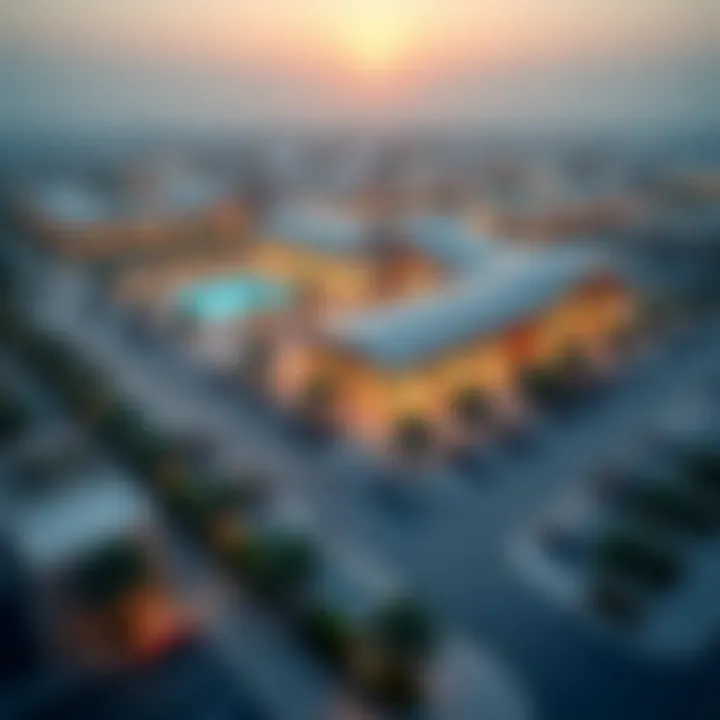 Aerial view of Dubai Mall parking area showcasing multiple parking options