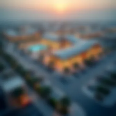 Aerial View of Parking Facilities at Dubai Mall Aerial view of Dubai Mall parking area showcasing multiple parking options