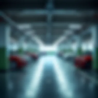 Secure Parking Facilities at Dubai Mall Secure parking area with surveillance cameras ensuring safety at Dubai Mall