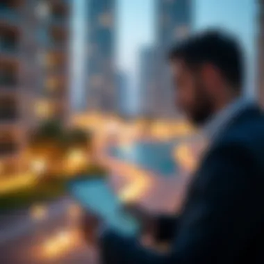 Investing in Dubai Real Estate Investor examining real estate opportunities in Dubai