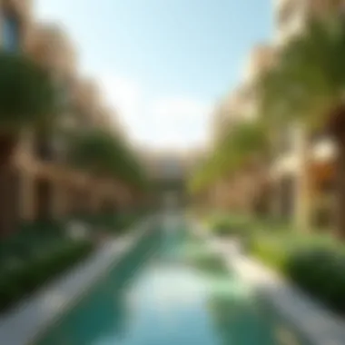 Community Spaces at Mouline Palm Vibrant community spaces in Mouline Palm Dubai filled with greenery