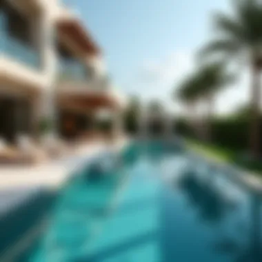 Lavish outdoor pool area in a Dubai villa Lavish outdoor pool area in a Dubai villa