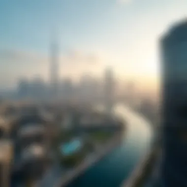 Dubai Skyline and Rental Properties A panoramic view of Dubai's skyline showcasing iconic rental properties