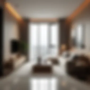 Contemporary Rental Space in Dubai A modern room interior showcasing a stylish rental space in Dubai