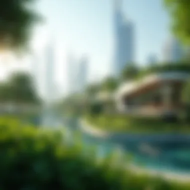 Eco-Friendly Architecture Transforming Dubai Innovative eco-friendly architecture in a modern Dubai skyline