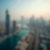 Aerial view of Dubai showcasing urban development