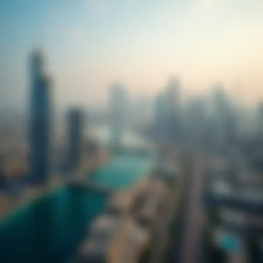 Aerial View of Dubai's Urban Development Aerial view of Dubai showcasing urban development
