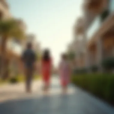 Community Life in Dubai Vibrant community life in a residential area of Dubai