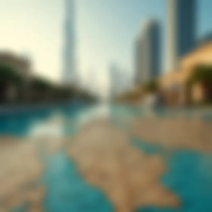 A map of Dubai highlighting various expatriate communities