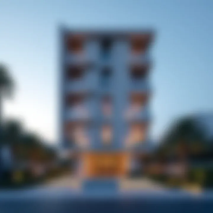 A modern office building representing real estate in Dubai