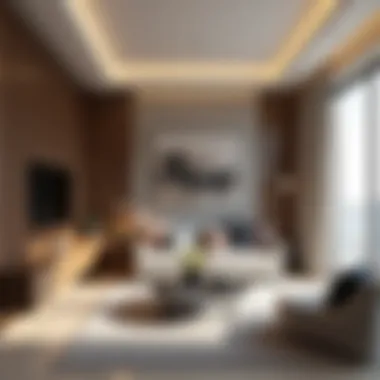 Stylish Apartment Living in Dubai Modern apartment interior showcasing amenities