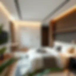 Modern studio apartment interior in Dubai