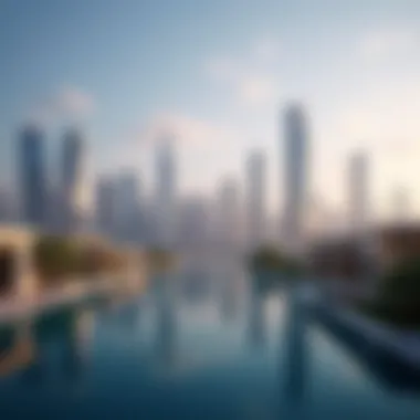 Dubai Skyline and Modern Architecture Dubai skyline showcasing modern real estate