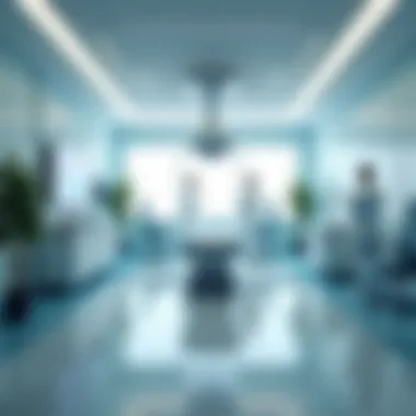 Innovative Healthcare Technology in Patient Care Patient consultation area demonstrating advanced healthcare technology